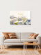 Mockup Blaustern-Blüten in Eis, Deutschland – Fotokunst von Marc Heiligenstein als Poster oder Acrylglasbild