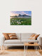 Mockup Photo art by Achim Thomae: Sunrise over Alpe di Siusi with morning fog