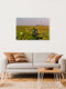 Mockup Fotokunst von Achim Thomae: Leuchtturm am Nordseestrand mit Schafen im Vordergrund
