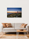 Mockup Photo art: Lighthouse on Sylt's coastline at sunrise, calm atmosphere.