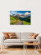 Mockup Fotokunst von Achim Thomae: idyllische Dolomitenlandschaft mit Geisler Bergen