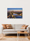Mockup Michael Valjak, Frankfurt skyline in the evening - Germany, Europe