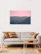 Mockup Photo art featuring soft colors and mountain silhouettes at dusk