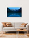 Mockup Summer night at Lake Duerrensee: tranquil lake scene with mountains in the background