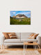 Mockup Photo art by Martin Wasilewski: Summer landscape in the Dolomites with green mountains.
