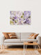 Mockup Fotokunst von Nadja Jacke: Doppelbelichtung von lila Hortensienblüten.