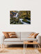 Mockup Photo art by Achim Thomae: Golling Waterfall with autumn leaves and gentle water flow