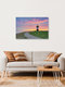 Mockup Photo art: Kleiner Preuße lighthouse in Wremen against a calm sunset