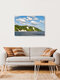 Mockup Photo art: View of the Königsstuhl and sea in Rügen under lovely clouds.