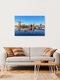 Mockup Photo art by Achim Thomae: Windmills in Kinderdijk with calm water reflection.