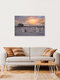 Mockup Sunset over the North Sea coast with soft colors and a calm atmosphere