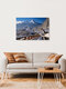Mockup Winter morning in Upper Bavaria: snow-covered mountains and clear skies