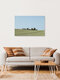 Mockup Beautiful summer landscape featuring a grain field and blue sky