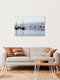 Mockup Photo art by Nadja Jacke: calm winter morning at Flensburg Harbour with fog.