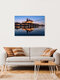Mockup Fotokunst von Achim Thomae: Spiegelung des Albrechtsburgs in der Elbe während der blauen Stunde