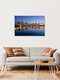 Mockup Fotokunst von Achim Thomae: Panorama von Dresden bei Sonnenuntergang
