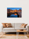 Mockup Photo art by Achim Thomae: historic Old Harbour in Lüneburg at night
