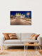 Mockup Photo art by Achim Thomae: Schwerin Castle at night, gentle lighting and calm atmosphere