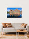 Mockup Photo art by Achim Thomae: calm reflection on the Obertrave in Lübeck