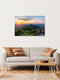 Mockup Photo art by Achim Thomae: sunset over Hohenzollern Castle in soft colors.