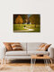 Mockup Fotokunst von Heiko Gerlicher: herbstlicher Weg umgeben von Bäumen in einem ruhigen Park