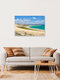 Mockup Fotokunst von Michael Valjak: sanfter Sandstrand unter klarem, blauem Himmel