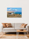 Mockup Photo art captures the coast near La Pared on Fuerteventura with gentle waves and clear skies.