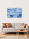 Mockup Abstract depiction of hydrangea blossoms in soft motion