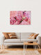 Mockup Rose bud nestled among soft petals in a colorful garden setting