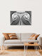 Mockup Wandbild von Roswitha Schleicher-Schwarz: treppenförmiges Gesicht einer Eule