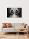 Mockup Photo art: Staircase resembling a face, captured in soft shades of gray.