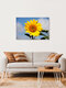Mockup Photo art by Oliver Buchmann: sunny garden with blooming sunflowers