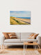 Mockup Blick über den Strand von Zoutelande mit sanften Dünen und ruhigem Meer