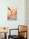 Mockup Wandbild 'Roseate Spoonbills Sky Ballet' – Kunst von Uma Gokhale als Poster oder Acrylglasbild
