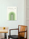 Mockup Wandbild 'Bauhaus Minimal Design 1923 grün-beige' – Kunst von Bauhaus Collection als Poster oder Acrylglasbild