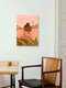 Mockup Wandbild 'Sunset Wave' – Kunst von Arty Guava als Poster oder Acrylglasbild