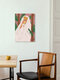 Mockup Illustration von Raissa Oltmanns: eine Frau mit Kaffee, umgeben von Pflanzen, entspannend.