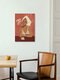 Mockup Illustration von Raissa Oltmanns: eine nachdenkliche Frau mit buntem Hintergrund