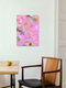 Mockup Illustration in warm pink hues with playful brushstrokes.