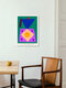 Mockup Photo art featuring an abstract moka pot in soft Mediterranean colors