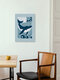 Mockup Wall art by Gal Pittel: abstract depiction of a harmonious wave landscape