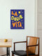 Mockup Colorful illustration by Jacky Eitzert: La Dolce Vita in blue and orange