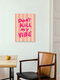 Mockup Wall art by Raissa Oltmanns: Hand lettering with positive energy in pink