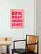 Mockup Wall art featuring hand lettering in pink: humorous saying about sweetness