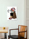 Mockup Wandbild von Kiki Van Den Molen: florale Illustration mit feministischem Empowerment