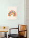 Mockup Abstract illustration featuring soft rainbow colors and a harmonious arrangement