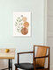 Mockup Wall art featuring abstract organic shapes in soft colors, creating a calm atmosphere.