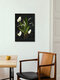 Mockup Wall art by Katherine Blower: cute illustrated ghost among lily of the valley and leaves