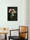 Mockup Playful illustration of a ghost emerging from a pink anemone flower.