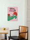 Mockup Illustration of a relaxed cat lounging in a chill atmosphere